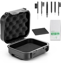 18 Pieces Set High Seal Waterproof Hearing Aid Case with Extractable Sponge, Drop-Proof, Shock-Proof and Crush-Proof Storage Box, Hearing Aids Accessories with Cleaning Kits Cleaning Tool