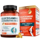 Glucosamine Chondroitin MSM תמיכה תוסף - Collagen Peptides, Turmeric וג'ינג'ר, Hyaluronic Acid, Glucosamine Chondroitin Sulfate עבור נוחות משותפת - גלוטן חינם, non GMO, 180 קפסולות