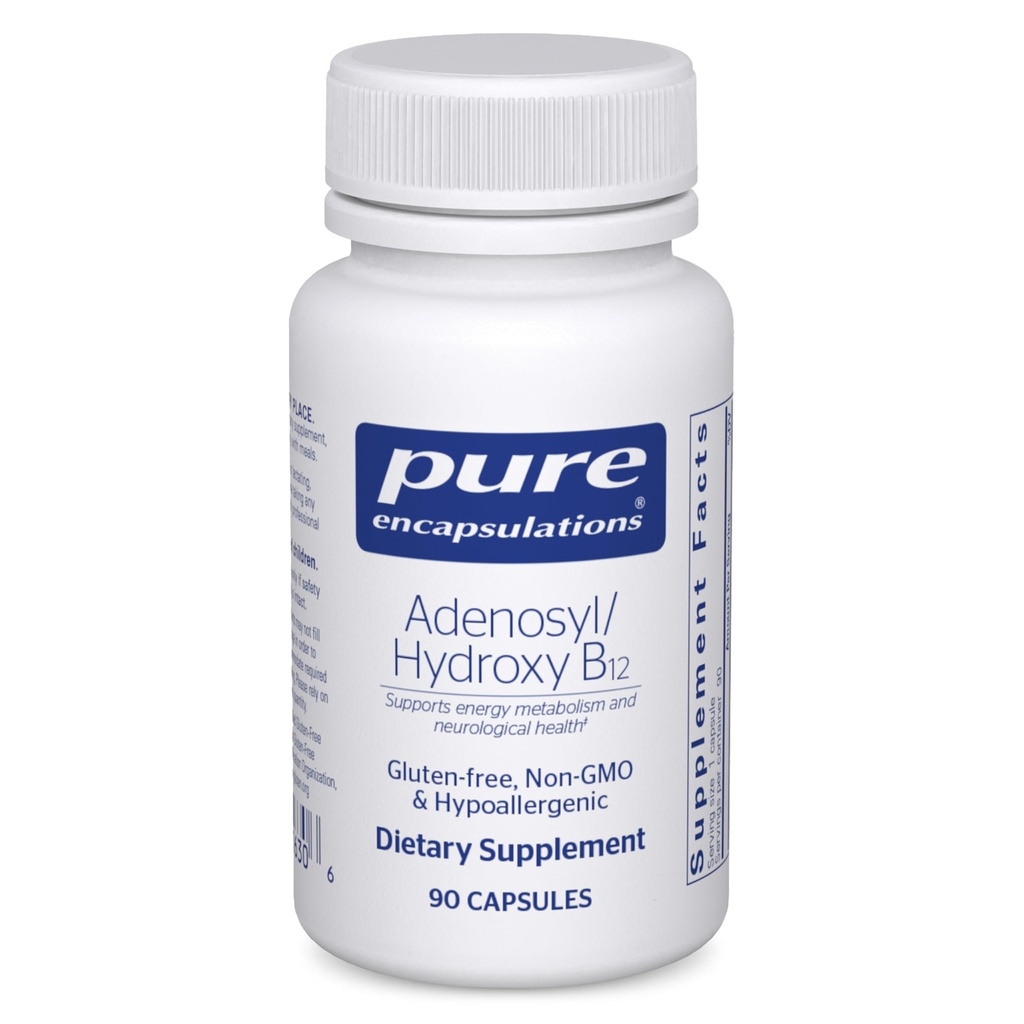 Pure Encapsulations Adenosyl / Hydroxy B12 90 של ויטמין B - עבור אנרגיה Metabolism & נוירולוגי תמיכה * - תמיכה המוח * - טבעונית וגלוטן חינם - 90 קפסולות