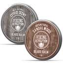 המהפכה הוויקינגית Citrus and Sandalwood Beard Balm - Butter with Argan Oil, Softener with Jo Joba Oil, Moisturizer with Beeswax - Wax for Men with מנגו Butter (2oz, 2 Pack)