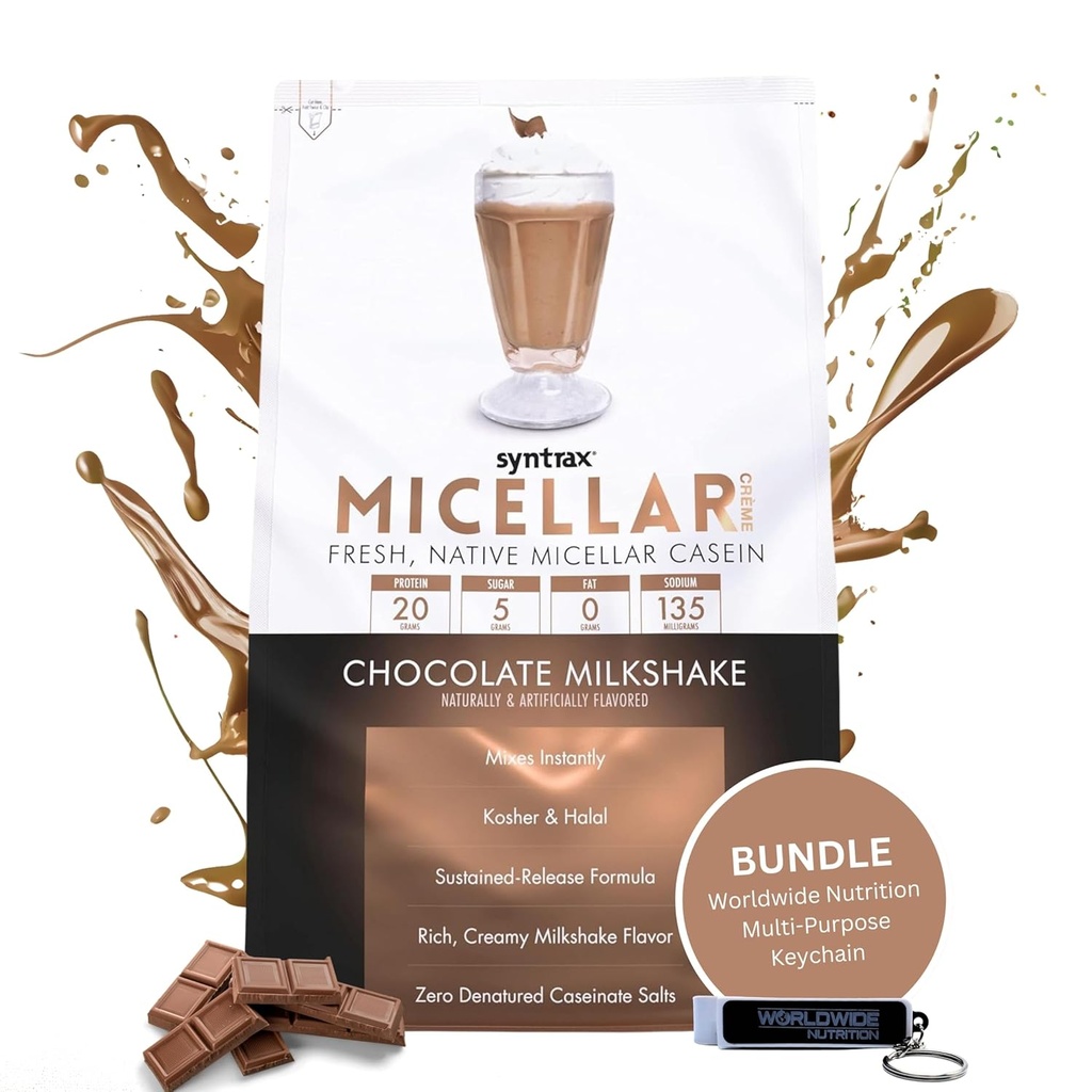 Syntrax Bundle: Micellar Créme, Milkshake, 2 פאונד עם תזונה גלובלית