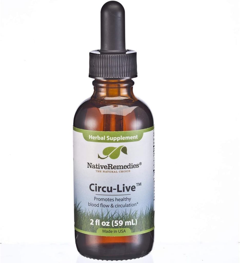 Native Remedies Circu-Live - All Natural Herbal תוסף מקדם זרימת דם ומחזור בריא, 2 Fl oz.