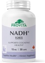 ProVITA NADH+ Forte | תוסף תמיכה קוגניטיבית עם NADH, Coenzyme Q10 & Chlorophyll | תמיכה באנרגיה, מיקוד, בהירות נפשית ובריאות המוח
