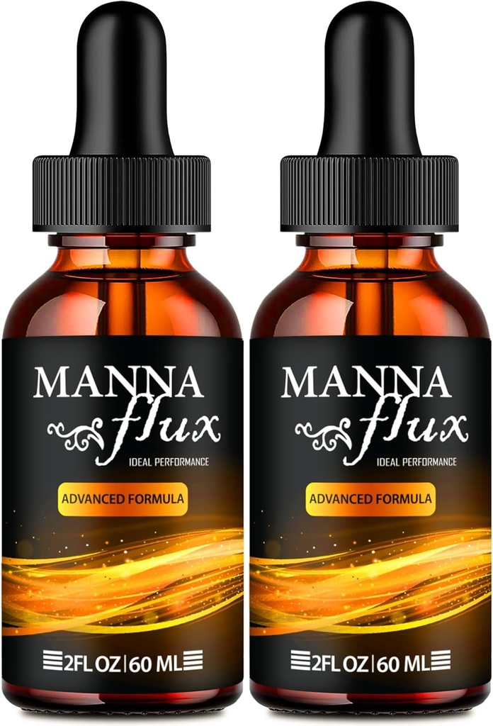 Manna flux Drops, Mannaflux תמיכה תוספת נוזל טיפות - כוח מקסימלי, Manna Flux בריאות & בריאות טיפות, Mannaflux All Natural Formula, Manna Flux טיפות ביקורות (2 Pack)