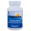 VITA DMIN3 PLUS -125 mcg (5000 IU) ויטמין D3 | ויטמין K2 (MK-7) ו- ויטמין A | טופס טבעי של ויטמין D