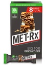MET-Rx Big 100 חלבונים Bar, Meal Switch, 30G חלבון, Gluten Free, Crispy Apple Pie, 3.52 oz. ea, 8 Count (Packaging May Vary)