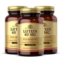 Solgar Lutein 40 מ"ג, 30 Softgels (Pack of 3) - תמיכה בריאות העין - עוזר מסנן החוצה אור כחול - מכיל פלורהGLO Lutein - Gluten Free, חלב חינם - 90 לשרתים מלאים