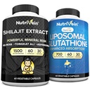 מזון מזינים Premium Shilajit קפסולות & Liposomal Glutathione תוסף Bundle: High-Absorption Glutathione Liposomal & Shilajit כמוסות לגברים ונשים - Liver, Detox, ו Vitalityione Liposomal & Shilajit כמוסות עבור גברים ונשים - Liver, Detox, ו Vitalityione