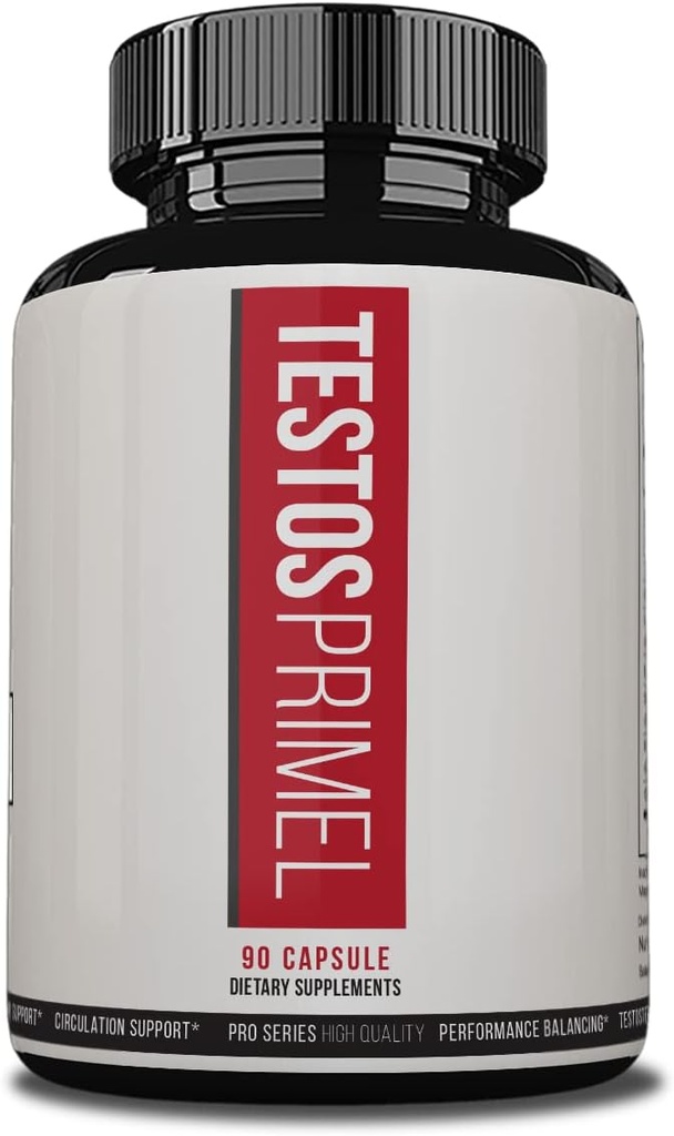 Testos Primel מתקדם פורמולה, Testo Prime Pills, TestoPrime Dietary Supplements, 90 קפסולות ירקות, 1 חודש אספקה