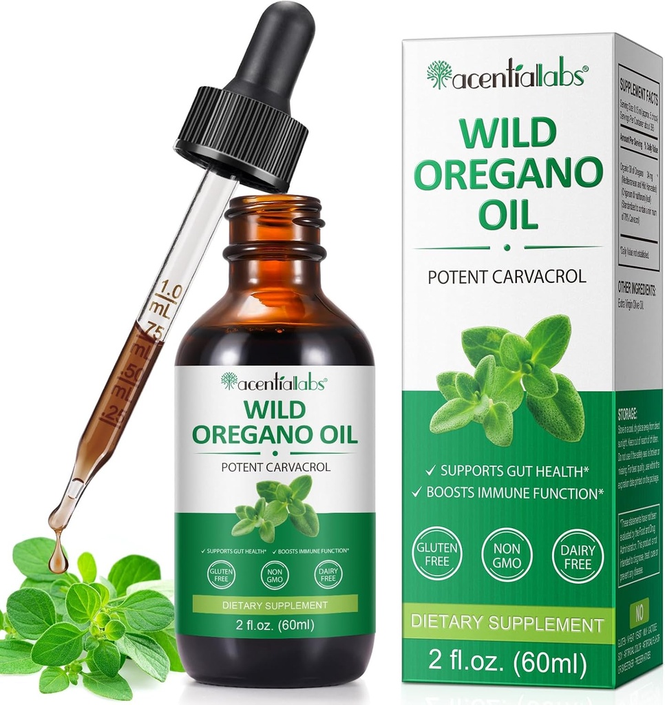 אורגני Oregano שמן נוזלי טיפות, גידול צמחי מבוסס אורגנו הוציא שמן או גברים ונשים Boosting Immune / Energy, קידום מערכת העיכול, Non GMO טבעוני 60ML/2 Fl Oz