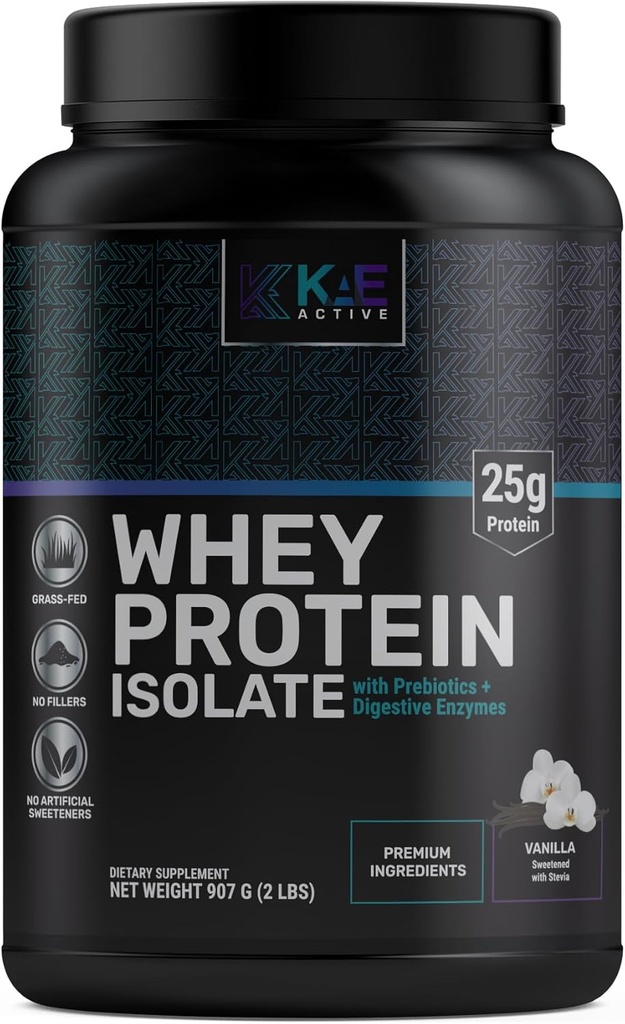 KAE Active Easily Digest-Fed Whey חלבון Isolate אבקה. פורמולה נקייה עם רק 5 רכיבים