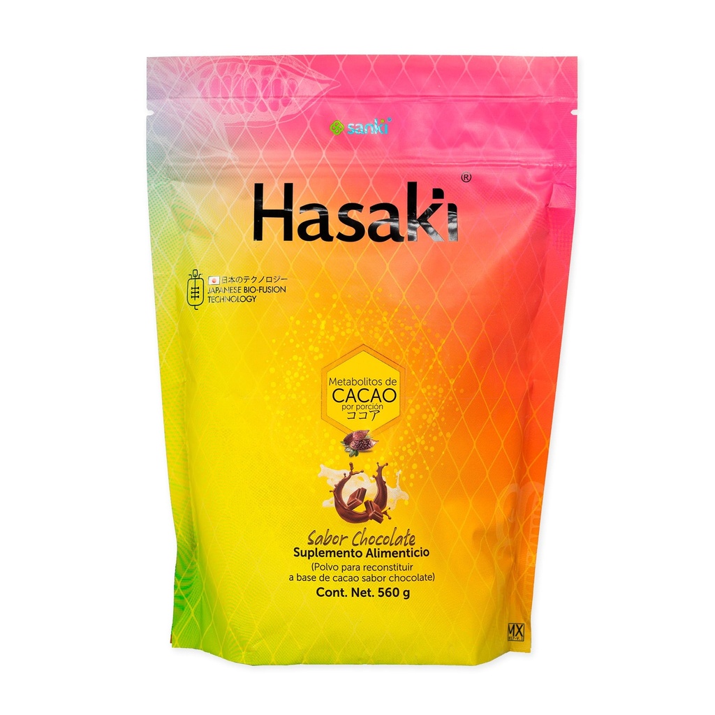 אבקת תוספי שוקולד גלובלית Hasaki Dietary היא מוצר יפני-אורי להגנה על בריאות ותזונה. משקל נטו 20 אונקיות (1.2 פאונד), 0.49 אונקיות של חלבון לכל מנה