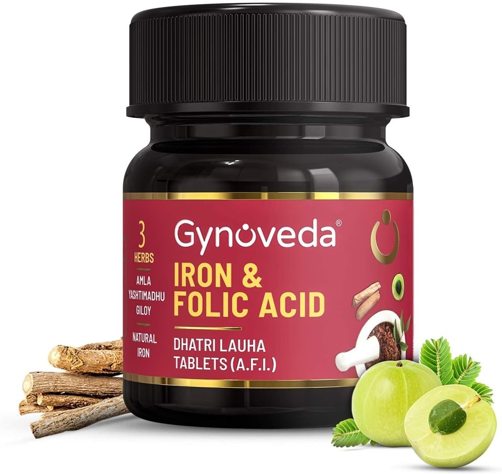ברזל Folic Acid תוספת 1 בקבוק, 60 טבליות