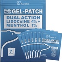 TheraICE Lidocaine Patches Plus Menthol - כוח מקסימלי חם & Icy קר הקלה עבור Back, צוואר וכתפיים כאב - 4% Lidocaine + 1% Menthol, גודל גדול (7 Count)
