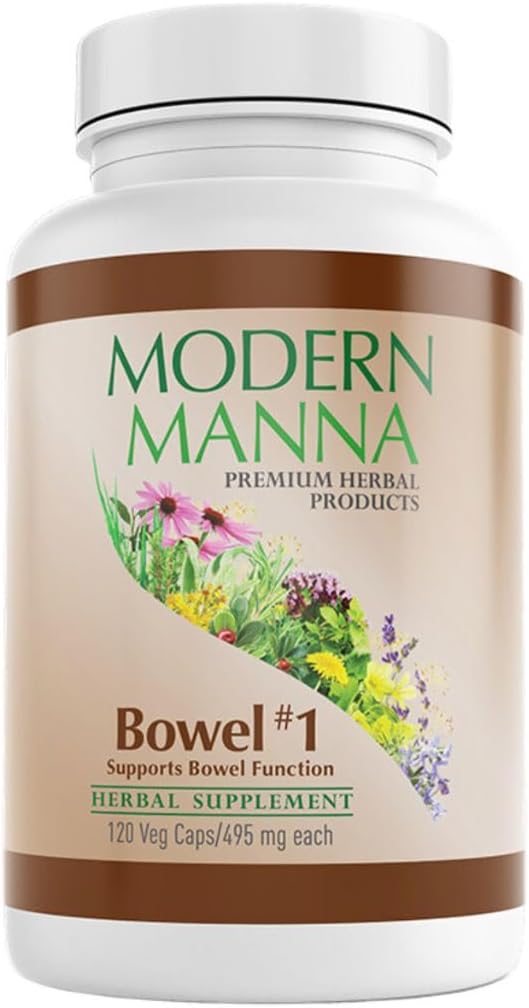 Bowel #1: Constipation Relief Formula - Natural Herbal Laxative - Gentle, יעיל, No Harsh Side Effects - Relieves Constipation, Gas, ו- Bloating - טבעוני (60 יום אספקה, 120 קפסולות)