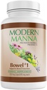 Bowel #1: Constipation Relief Formula - Natural Herbal Laxative - Gentle, יעיל, No Harsh Side Effects - Relieves Constipation, Gas, ו- Bloating - טבעוני (60 יום אספקה, 120 קפסולות)