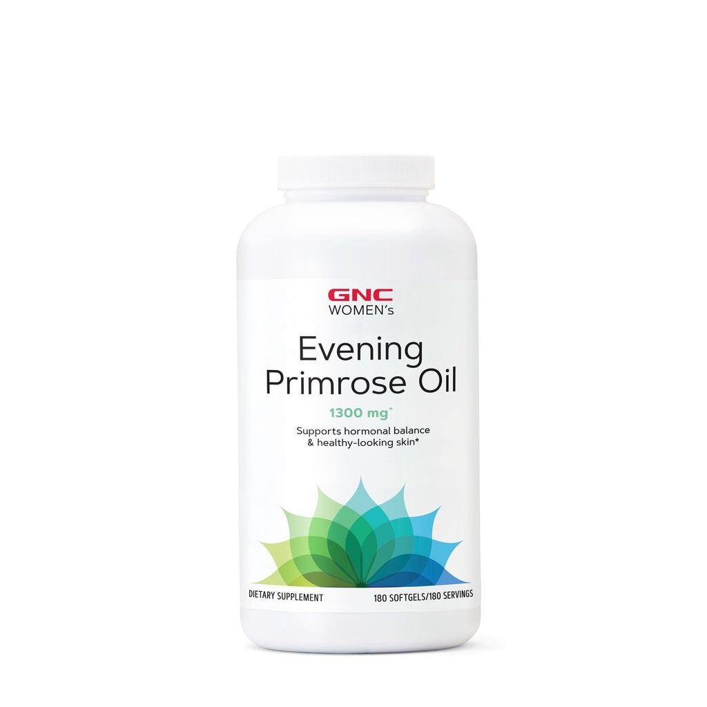 שמן ה-GNC Women's Evening Primrose Oil (EPO) 1300 מ"ג | תמיכה ב- Hormonal Balance, Immunity, Skin and Heart Health | Daily