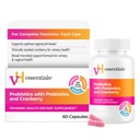vH Essentials Probiotics for Women with Prebiotics, Cranberry & ויטמין C - 60 קפסולות (30 יום אספקה) - נשים Probiotics Support Gut Balance, Feminine Health & Urinary Tract Health
