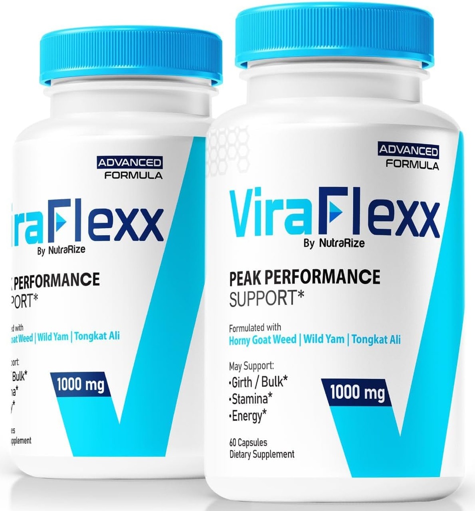 (2 Pack) ViraFlexx עבור גברים, פרו קפסולות, ביצועים זכר תמיכה 500 מ"ג, כל תוספת דיאטה טבעית לתמיכה בריאות כוללת, ביקורות (120 קפסולות)