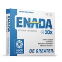 ENADA 10X NADH תוסף עם Fast Acting פורמולה עבור Active Lifestyle | Natural Energy Booster Great for Jet Lag, אתלטיק ביצועים ומחקר | שיפור סט וקלילות נפש | 30 Lozenge