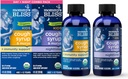 Disney's Bliss Organic Cough Syrup & Mucus for Kids, Day and Night Combo Pack עם ויטמין C ו- Immunity Support, מכיל דבש אורגני ו-Ivy Leaf, 4 Fl Oz (Pack of 2)