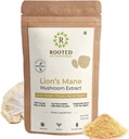 ROOTED Active's, Lions Mane Mushroom אבקת (Certified Organic, 38% מאומת Betacans) Cognition, Clarity, Focus & Mood, Brain Health Support (2.11 Ounce)