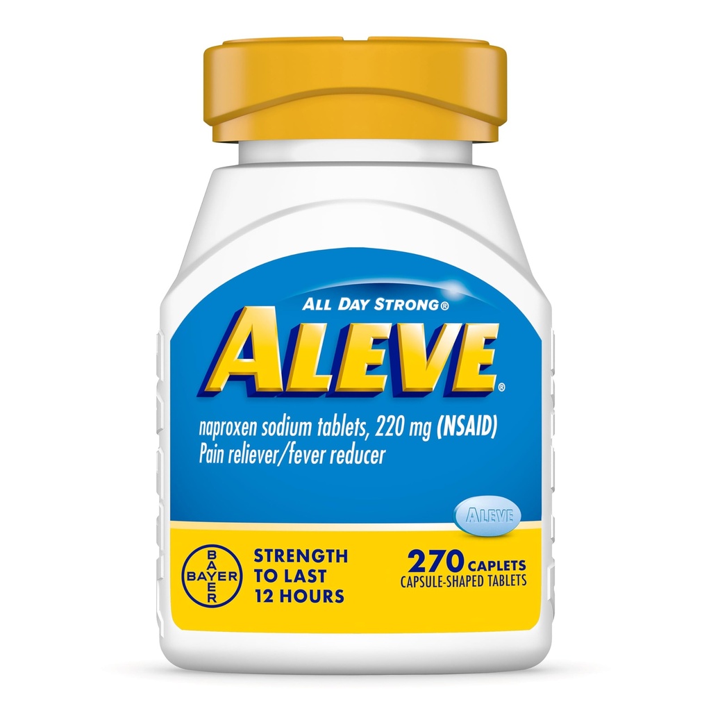 חלב כאב Reliever & Fever מפחית Naproxen Sodium Caplets, כאב גוף הקלה, 270 הרוזן