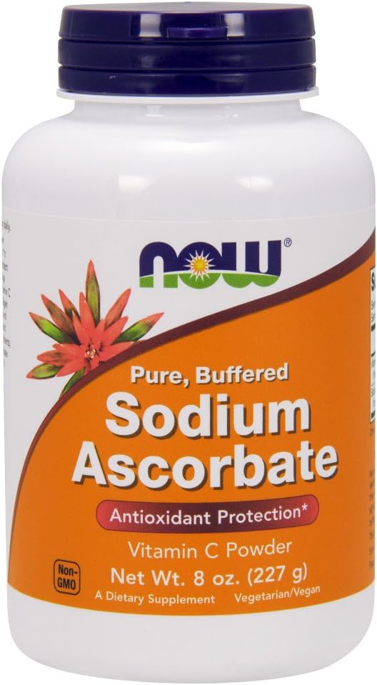 עכשיו תוספים, אבקת Sodium Ascorbate, 8-Ounce (Pack of 2)