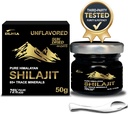 Authentic Shilajit Pure ההימלאיה אורגנית Shilajit Resin תוסף זהב+ דרגה עם 85+ Trace מינרלים עם 75% Fulvic Acid, תמיכה כללית באנרגיה וחיסון, Pure Shilajit עבור גברים ונשים, 50g