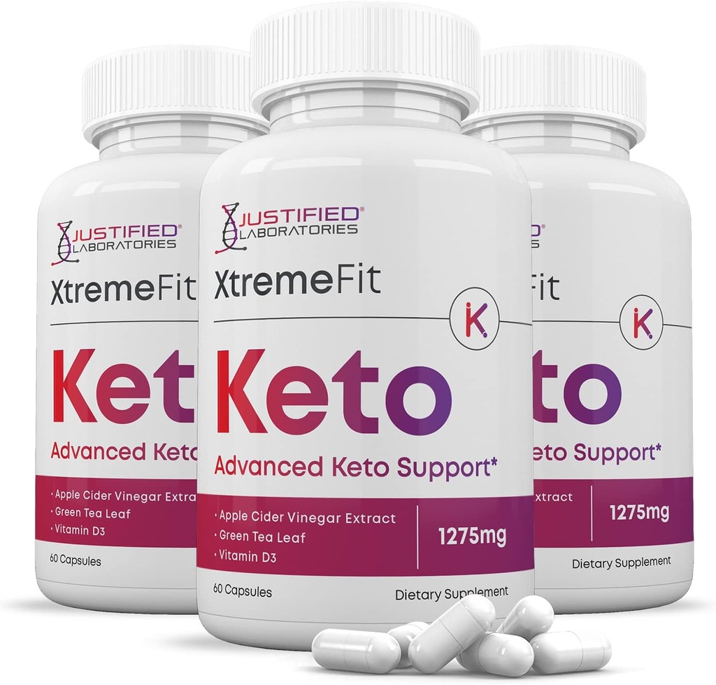 מעבדות צודקות (3 Pack) Xtreme Fit Keto ACV גלולות 1275MG פורמולה עם Apple Cider Vinegar Keto תומך בלגן אלטרנטיבי לחניכיים 180 קפסולות