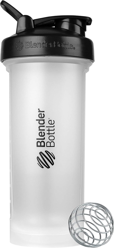 BellerBottle Classic V2 Shaker Bottle Perfect for Protein Shakes and Pre Workout, 45-Ounce, Clear / Black