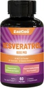 Resveratrol 600 מ"ג, Trans-Resveratrol תוסף, Antioxidant Health Aging תמיכה, 60 קפסולות
