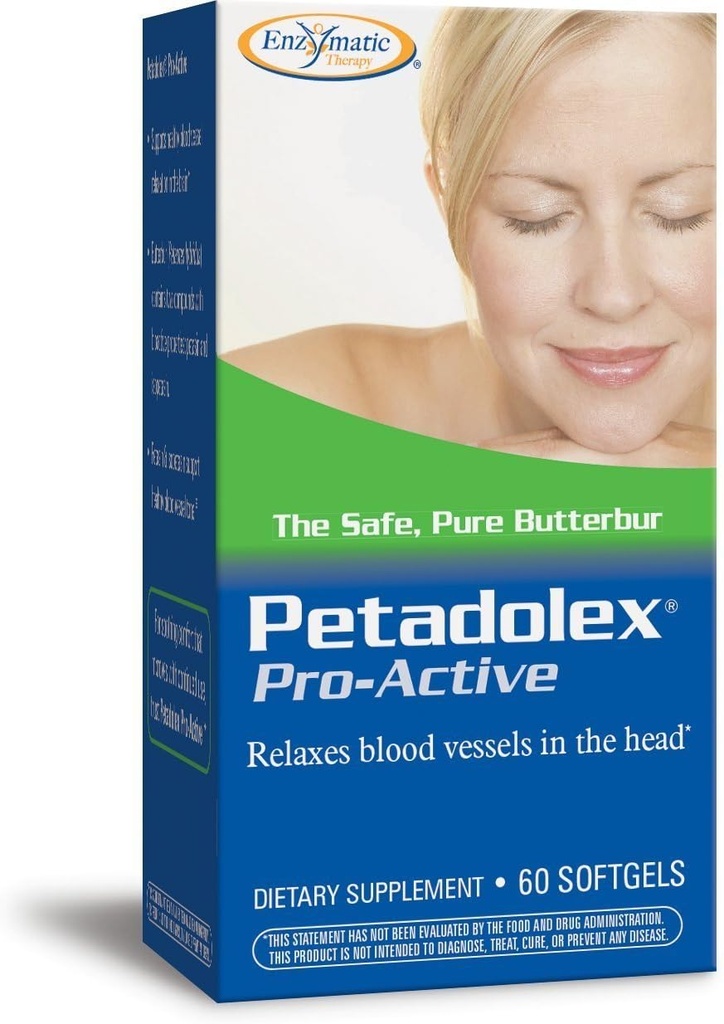 דרכו של הטבע Petadolex Pro-Active, Blood Vessel Health ו-Relaxation in the Brain with Patented Butterbur*, 60 Softgels