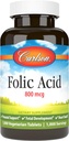 קרלסון - Folic Acid, 800 mcg, מספק תמיכה טרום לידתי חשובה, 1000 טבליות