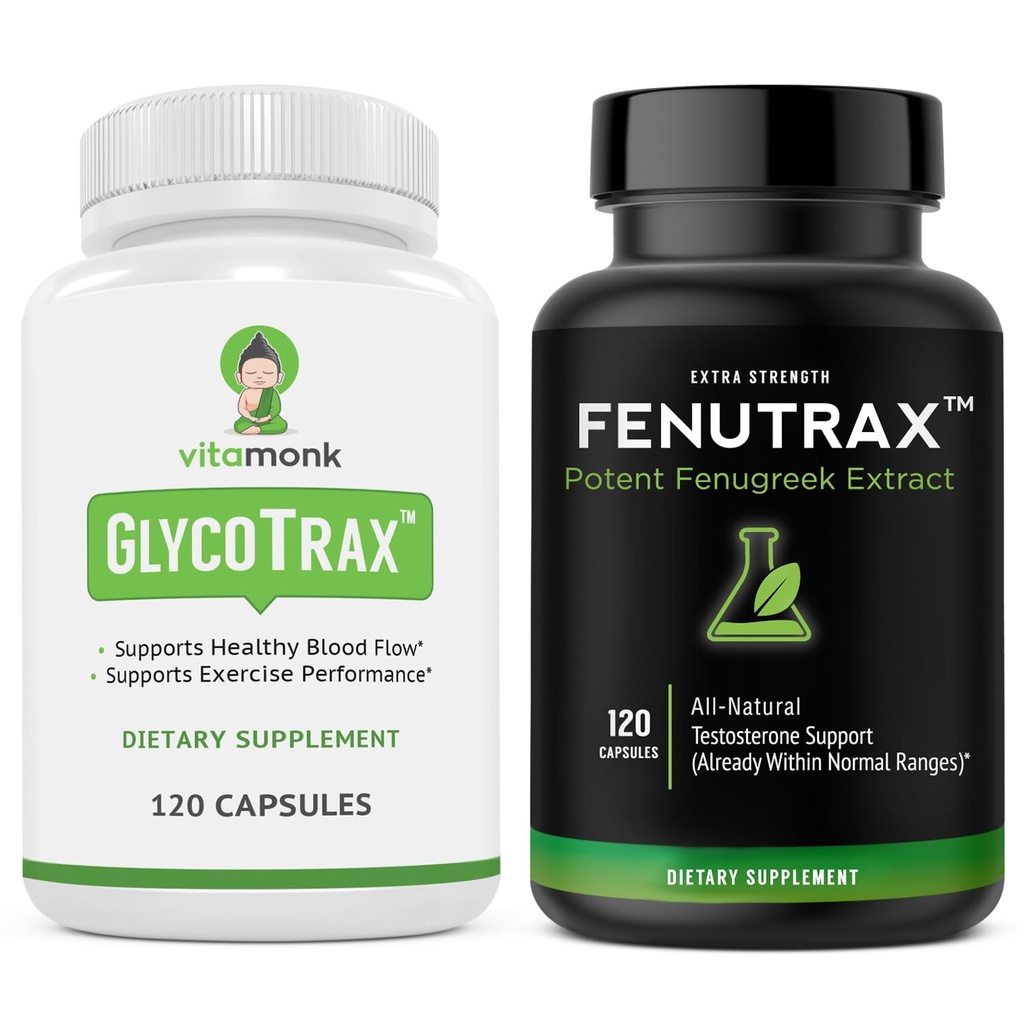 VitaMonk Fenugreek Seed Extractd Extracting & GPLC - תומך Circulation ורמות טסטוסטרון בריאות