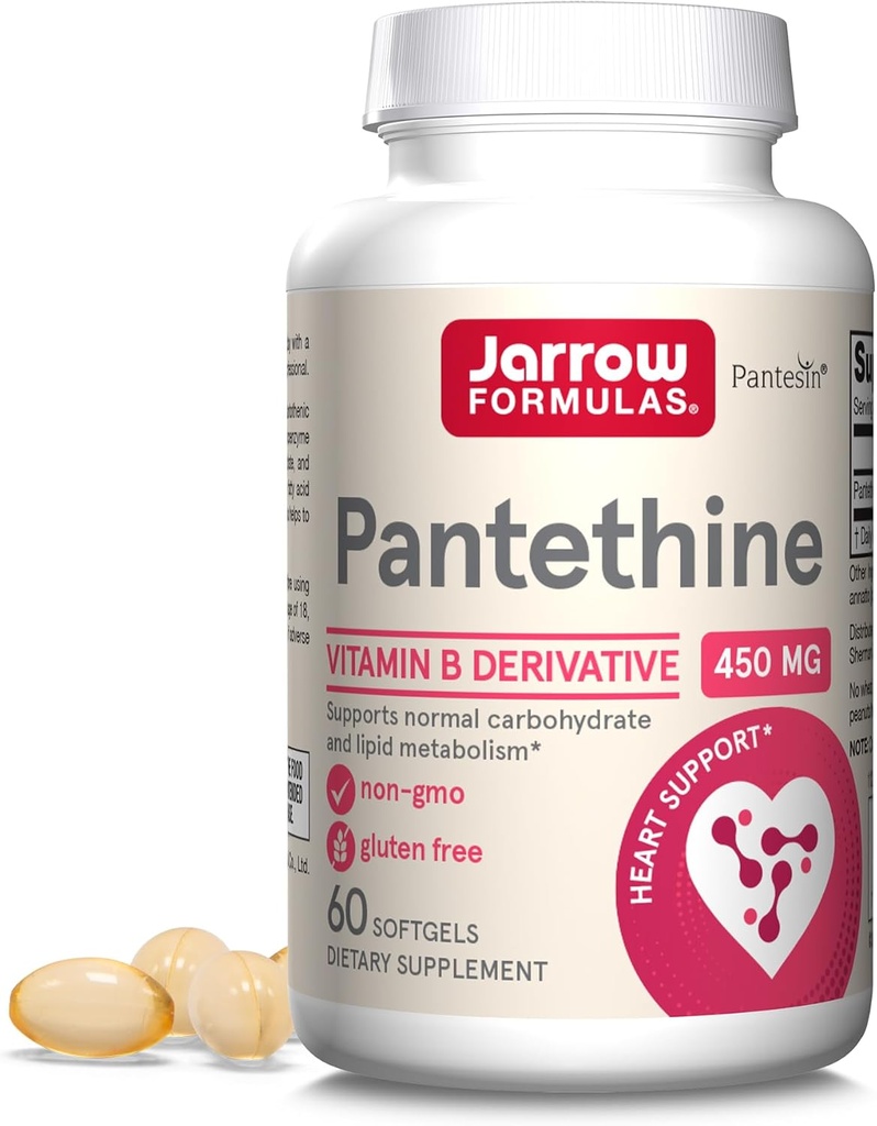 Jarrow Formulas Pantethine 450 מ"ג - Derivative של ויטמין B5 משרתים (Softgels) - תמיכה בריאות הלב, Carbohydrate & Lipid Metabolism - Coenzyme A (CoA) Precursor - Pantothenic Acid תוספת תוספת תוספת תוספת תוספת תוספת תוספת תוספת טיפול