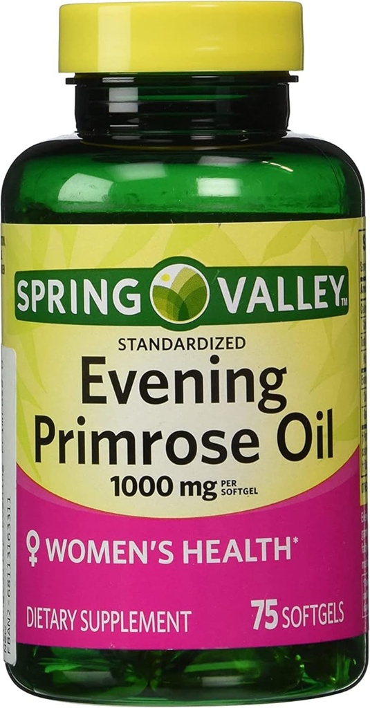 Evening Primrose Oil Women's Health Dietary Supplementgels, 1000 מ"ג, 75 Count