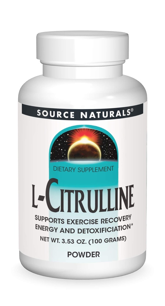 מקור Naturals L-Citrulline אבקת, תומך בהחלמה, אנרגיה ו Detoxification - 100g