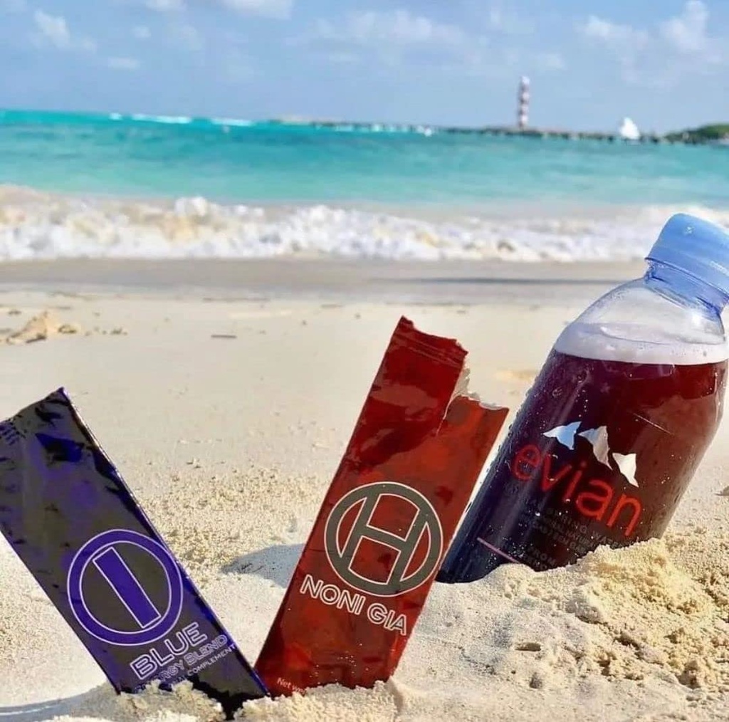 I BLUE + I PINK + NONI GIA אנרגיה לשתות מקדם בריאות, כושר, ירידה במשקל.