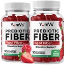 Yum-Vs - Prebiotics Gummies for Adults & Kids - 5g Digestive Aid Gummy סיבים - Keto Friendly Prebiotic Daily סיבים עבור נשים וגברים - No Sugar הוסיף Dietary סיבים (90 Count)