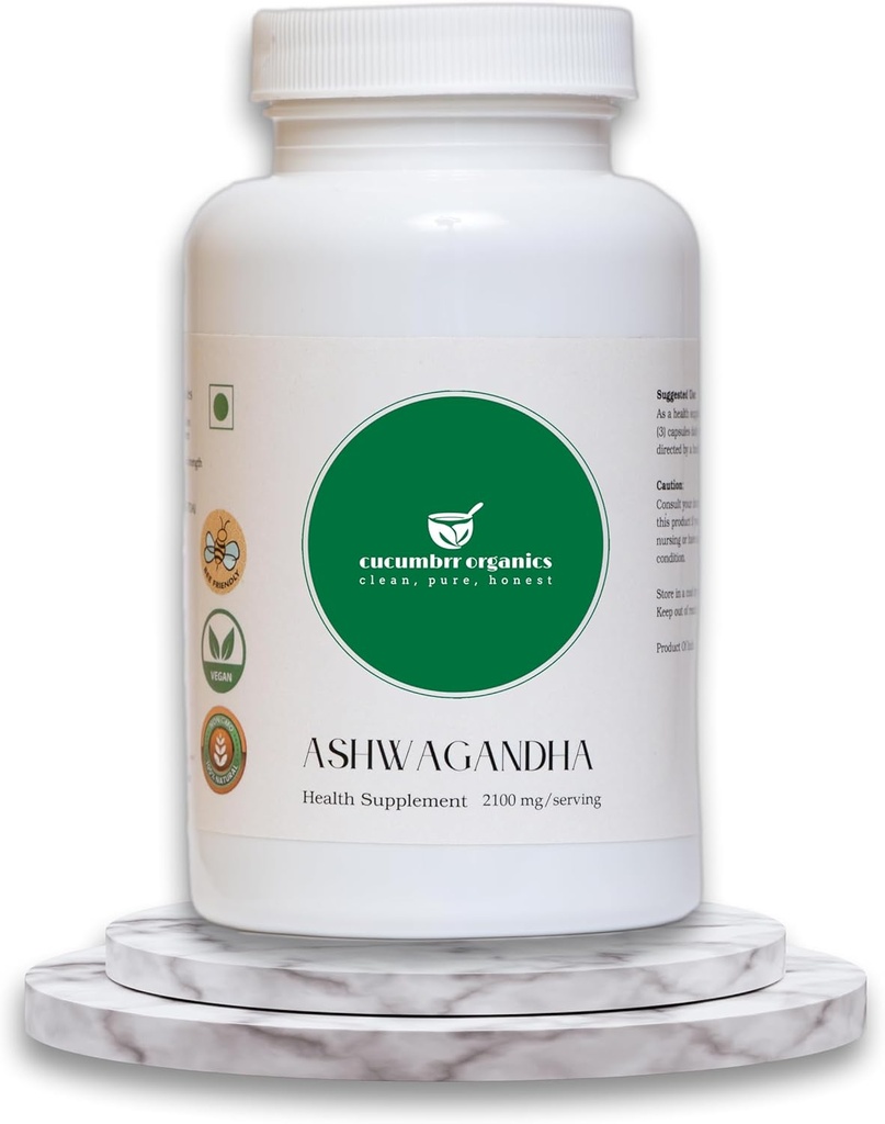 Ashwagandha Root Extract: 100 קפסולות, 600 מ"ג לשרת, אורגני, טבעוני, non-GMO, Gluten-Free, Stress Relief & Immune Support