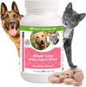 רק Natural Pet Whole Food Antioxidant Green Tea & Berry Antioxidant ויטמין תערובת עבור כלבים, כדי לתמוך במערכת חיסונית בריאה, להילחם בנזק רדיקלי חינם - 60 צ'יפס רך