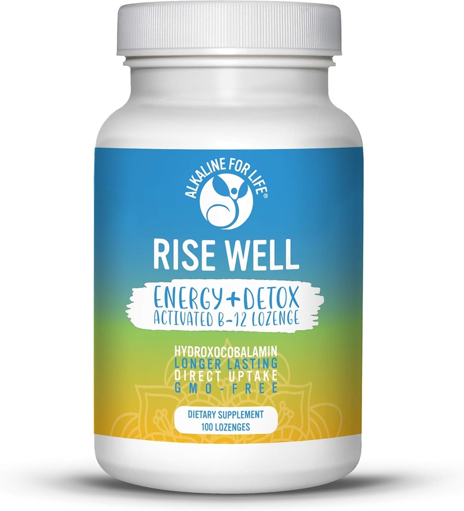 Rise Well ויטמין B12 - טבעוני B12 - ויטמין B12 ותוספים אנרגיה - Fast Acting B12 Sublingual 2000 mcg של ויטמין B 12 ב Longer Lasting Form Than Methylcobalamin B12