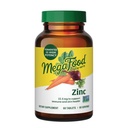 Mega Food Zinc תוספי מזון - טבעונית Immune תמיכה תוספת עם 22.5 מ"ג גבוהפוטנטיות פרצה Znc - Made With Real Food - Gluten-Free, כשר - 60 טבליות, 60 משרתים
