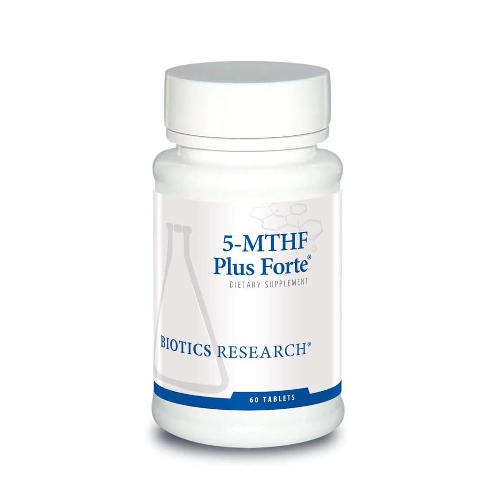 Biotics Research Biotics Research 5MTHF Plus Forte - Brain Health מקדמת את Calm להירגע Mood ו Serotonin לייצר 60 קפסולות