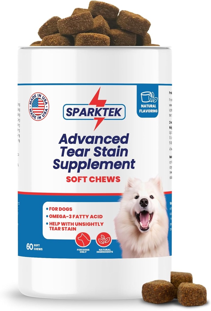 Tear Stain Soft ללעוס תומך כלבים עין טיפול משופרת עם Lutein אומגה 6 אומגה 3 אומגה קריין לחלץ Tear Stains Lubricates עיניים ותמיכה מערכת החיסון של אלרגיות