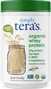 פשוט אבקת חלבון Whey אורגני של tera - Grass פד וניל Whey אבקת חלבון, נקי, מיוצר ללא ממתקים מלאכותיים, non-GMO, כשר, rBGH-Free, אורגני - 12 Oz.