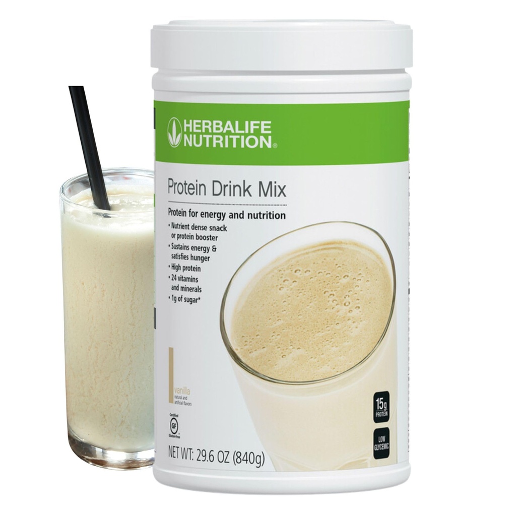 Herbalife HerBALIFE חלבון לשתות תערובת: טעם וניל 840g, תזונה בריאה חטיף, חלבונים
