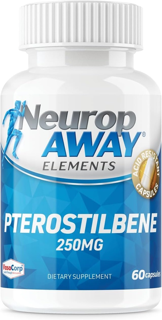 NeuropA Always Elements Pterostilbene (60250 מ"ג Acid Resistant כמוסות Per Bottle)