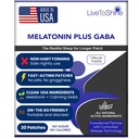Live to Shine Melatonin Patches for Sleep - Plus GABA to Calm Busy Brains Fast - Perfect Combo for Men and Women - Slow Release - 30 Patches - ארצות הברית Made